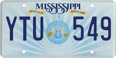 MS license plate YTU549