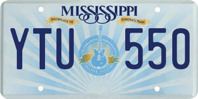 MS license plate YTU550