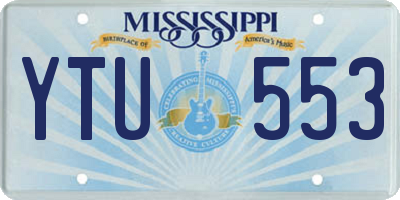 MS license plate YTU553
