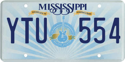 MS license plate YTU554