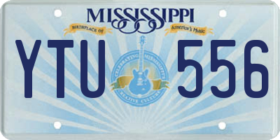 MS license plate YTU556