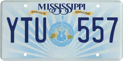 MS license plate YTU557