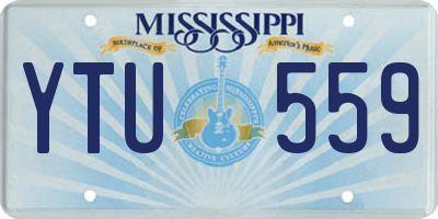 MS license plate YTU559