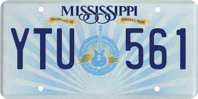 MS license plate YTU561