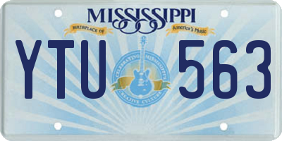 MS license plate YTU563