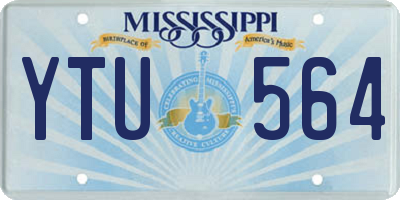 MS license plate YTU564