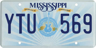 MS license plate YTU569
