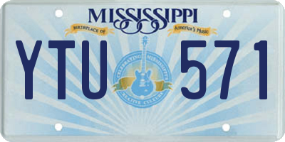 MS license plate YTU571