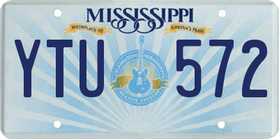 MS license plate YTU572