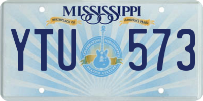 MS license plate YTU573