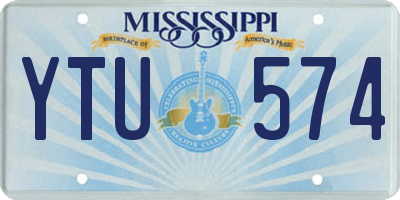 MS license plate YTU574