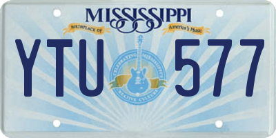 MS license plate YTU577