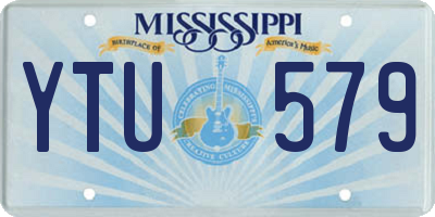 MS license plate YTU579