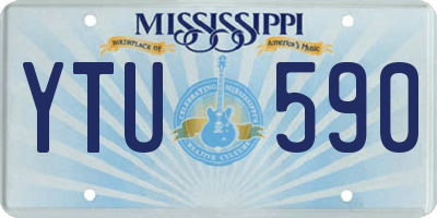 MS license plate YTU590