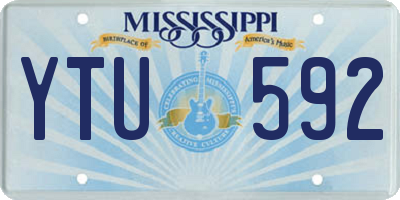MS license plate YTU592