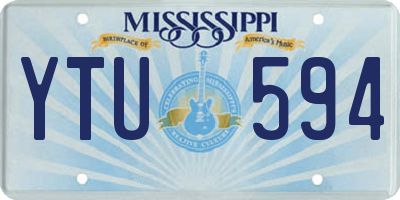 MS license plate YTU594