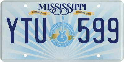 MS license plate YTU599