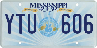MS license plate YTU606