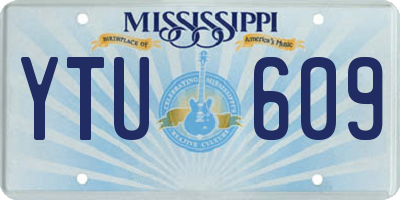 MS license plate YTU609