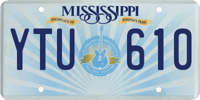 MS license plate YTU610
