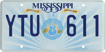 MS license plate YTU611