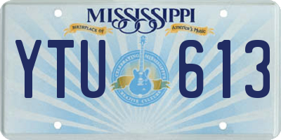 MS license plate YTU613