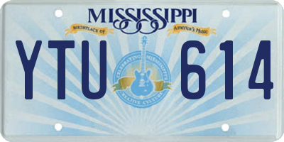 MS license plate YTU614