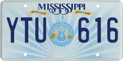 MS license plate YTU616