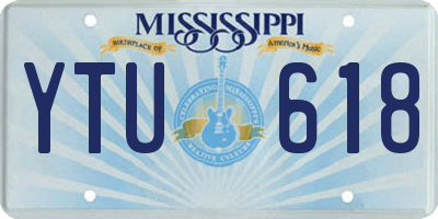 MS license plate YTU618