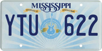 MS license plate YTU622