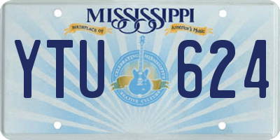 MS license plate YTU624