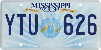 MS license plate YTU626