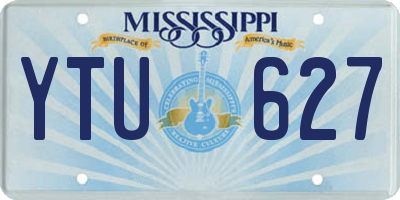 MS license plate YTU627