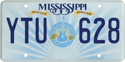MS license plate YTU628