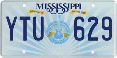 MS license plate YTU629