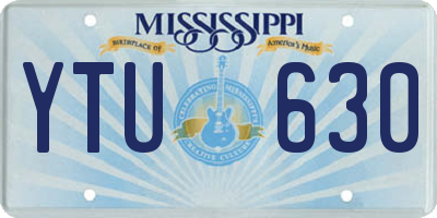 MS license plate YTU630
