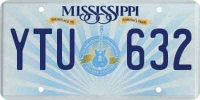 MS license plate YTU632