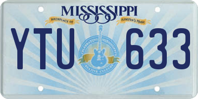 MS license plate YTU633