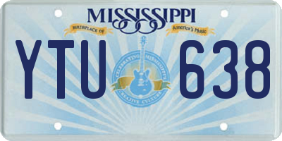 MS license plate YTU638
