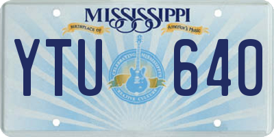 MS license plate YTU640