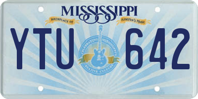 MS license plate YTU642
