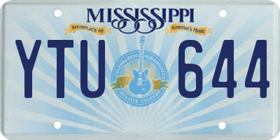 MS license plate YTU644