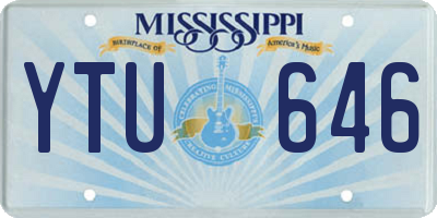 MS license plate YTU646