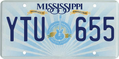MS license plate YTU655