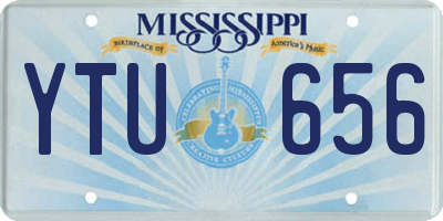 MS license plate YTU656