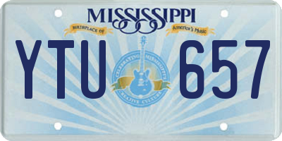 MS license plate YTU657