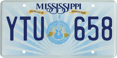 MS license plate YTU658