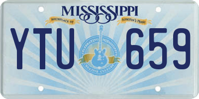 MS license plate YTU659