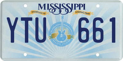 MS license plate YTU661