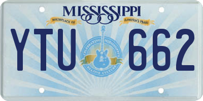 MS license plate YTU662